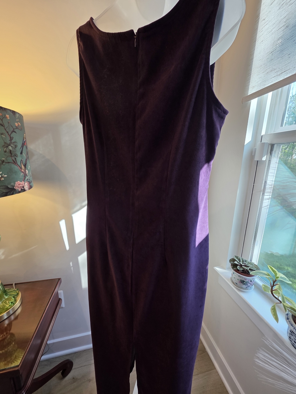 Jessica Howard Plum Sleeveless Maxi Dress with Scoop Neck Size M/L 90s Lagenlook - Picture 14 of 16